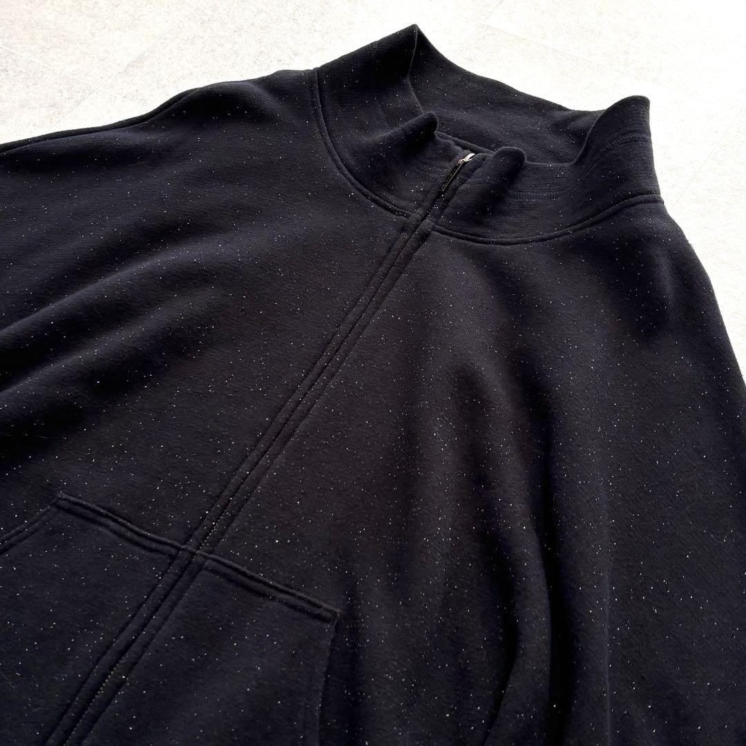 ヴィヴィアンタム　ポンチョ　ジップアップ　ラメ　ツイード　ブラック　サイズ0