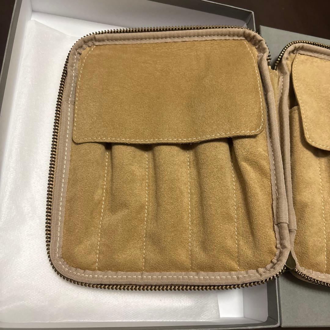 ス*ン様 ＆liebe 10本挿しジップペンケース ペブルヌメ ナチュラル アン