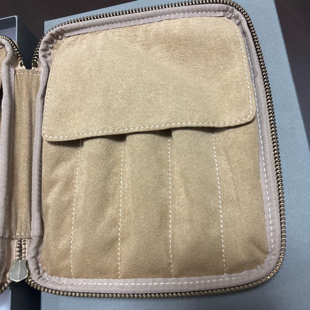 ス*ン様 ＆liebe 10本挿しジップペンケース ペブルヌメ ナチュラル アン