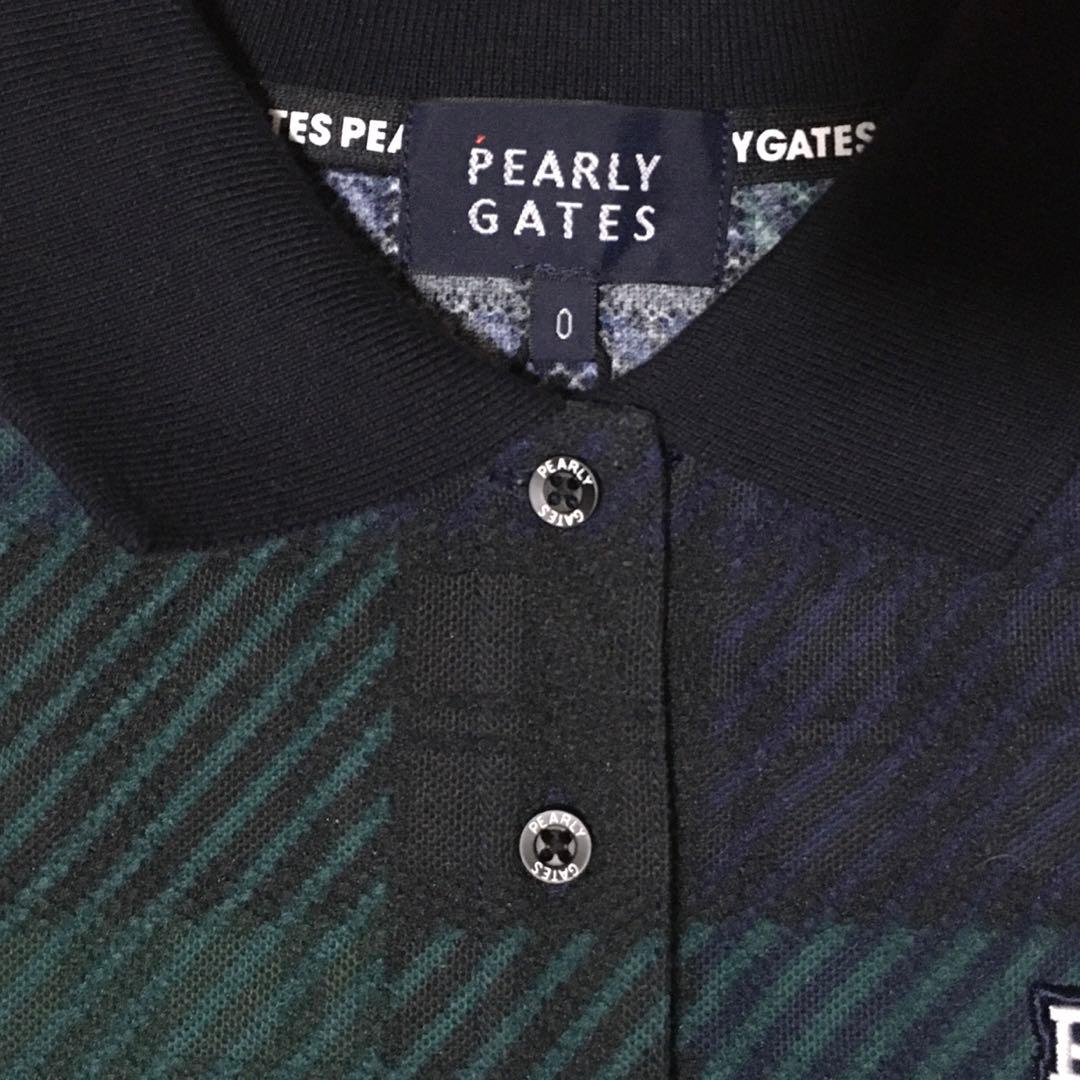 パーリーゲイツ　チェックジャガード ポロワンピース ブラック