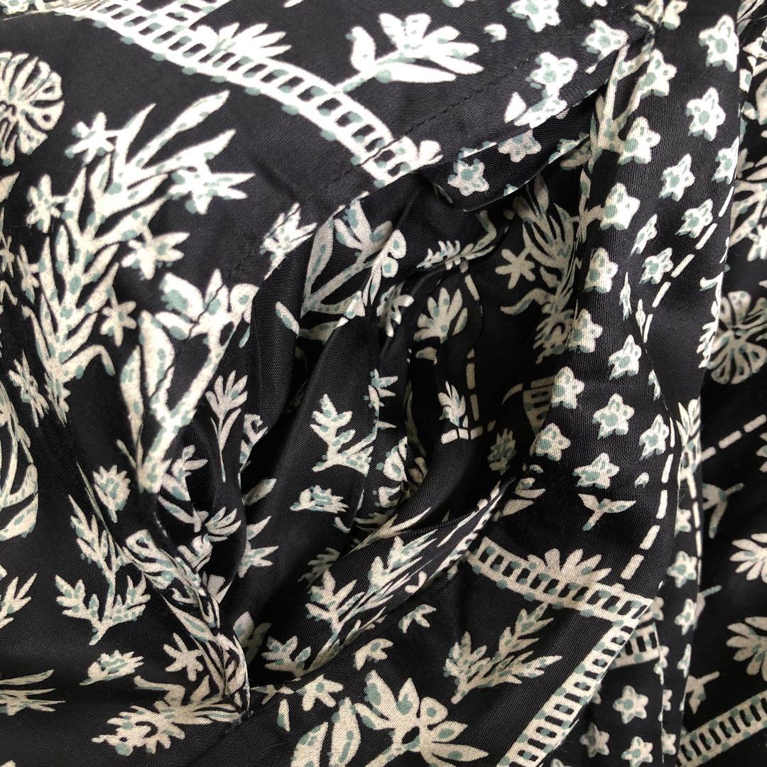 ne Quittez pas モダールサテンパッチワークプリントドレス S