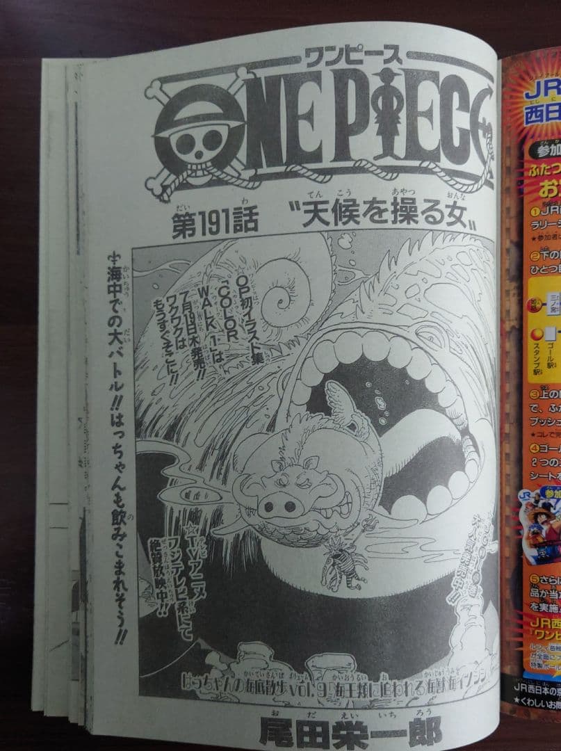 週刊少年ジャンプ 2001年 7月30日号 33号 ワンピース表紙