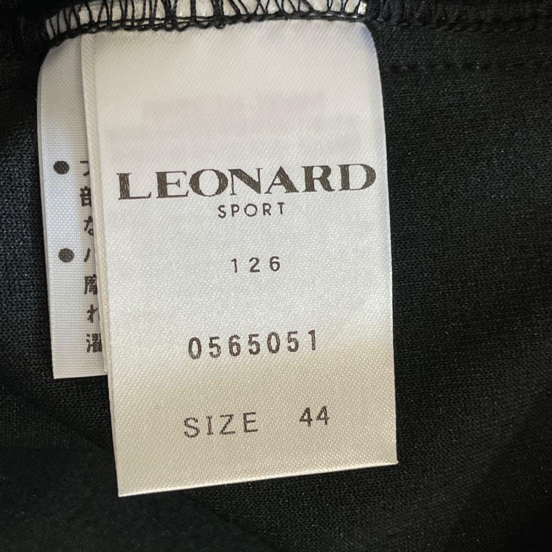 レオナール　パーカー　ベロア　花柄　近年モデル　トリム　ラインストーン　黒　3L