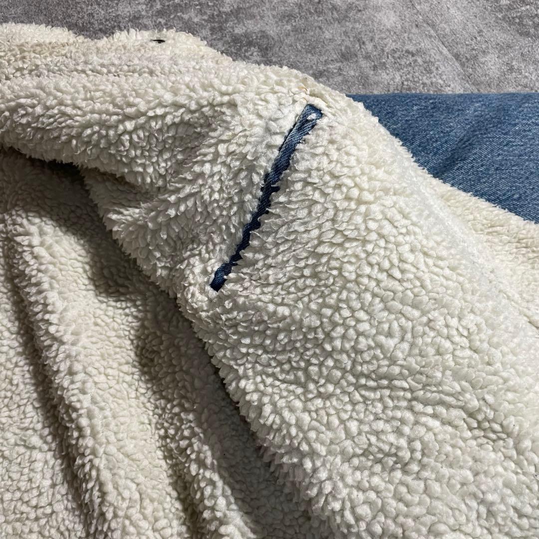 Levi'sリーバイスシェルパトラッカージャケット裏ボア短丈ライトブルーM