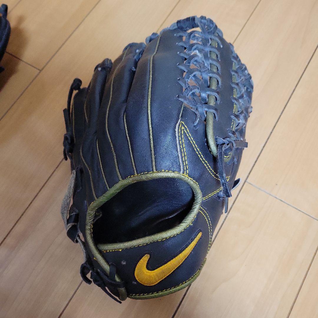 中古★SSK&Nike 軟式グローブ 黒2点セット内野手外野手ピッチャー