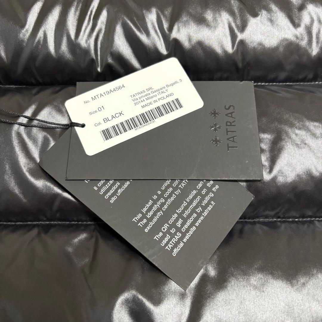 未使用 TATRAS POSEIDONE ダウンベスト ブラック 01 フード