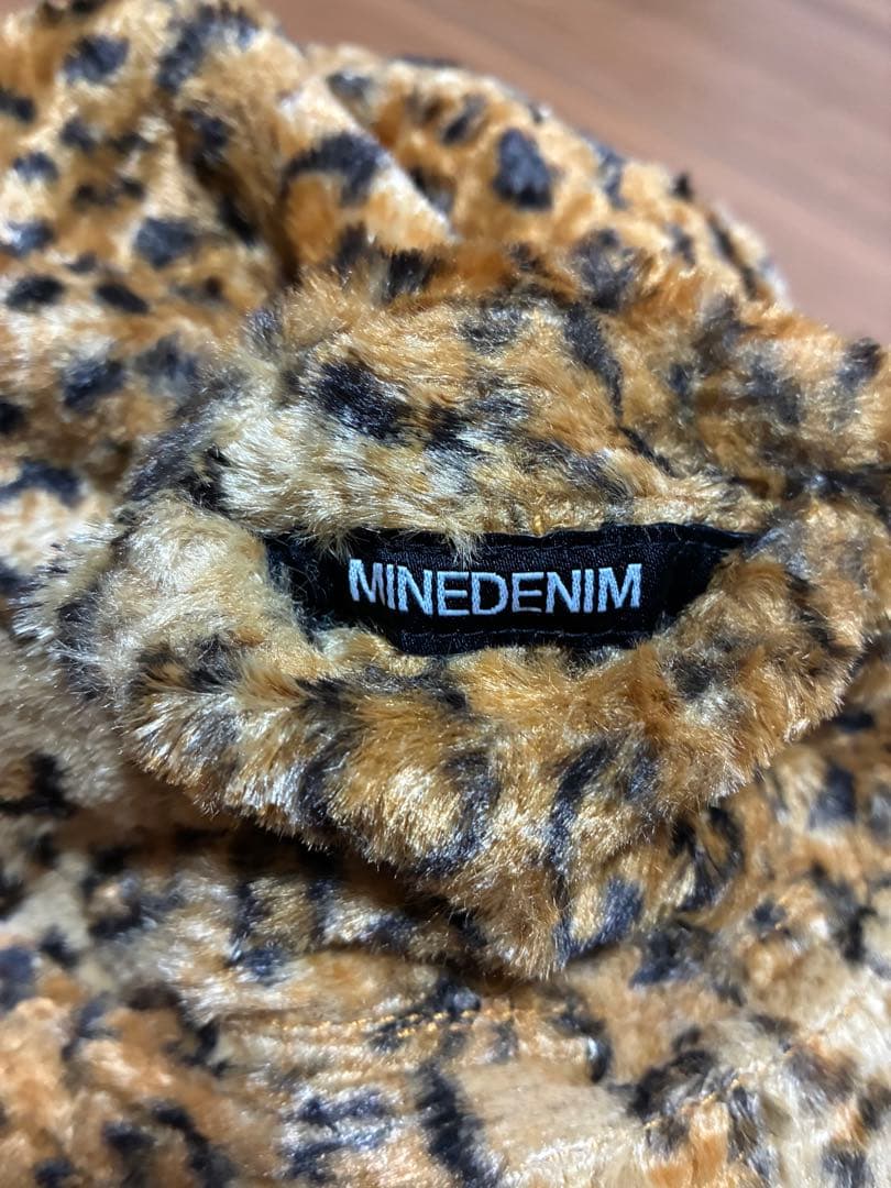 MINEDENIM デニムバケットハット　リバーシブル　ヒョウ柄