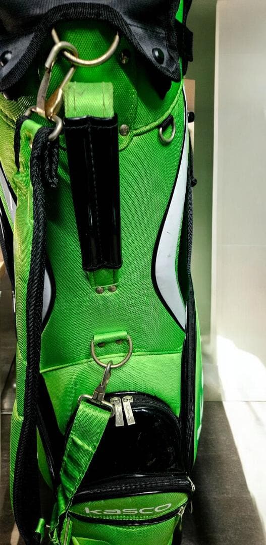 送料無料/美品　Kasco エナメル高級ゴルフバッグ・キャディバッグ