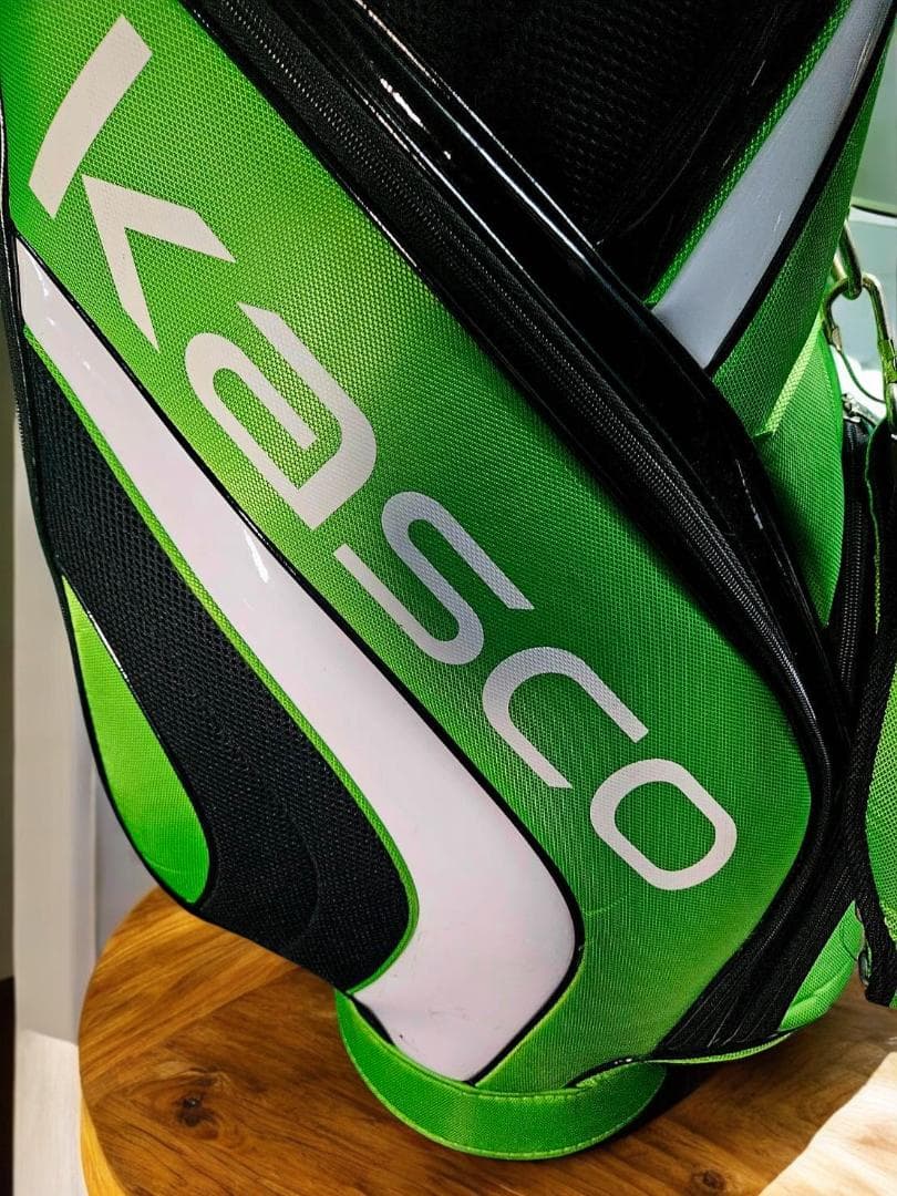 送料無料/美品　Kasco エナメル高級ゴルフバッグ・キャディバッグ
