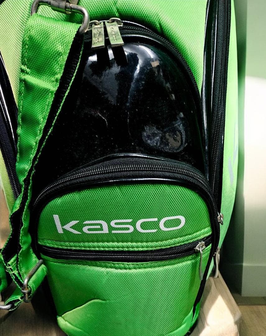 送料無料/美品　Kasco エナメル高級ゴルフバッグ・キャディバッグ