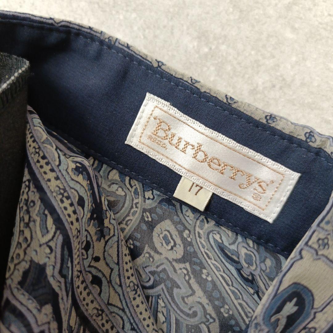 美品 希少バーバリー ペイズリー柄 シースルー シアー ブラウス シャツ 大きめ