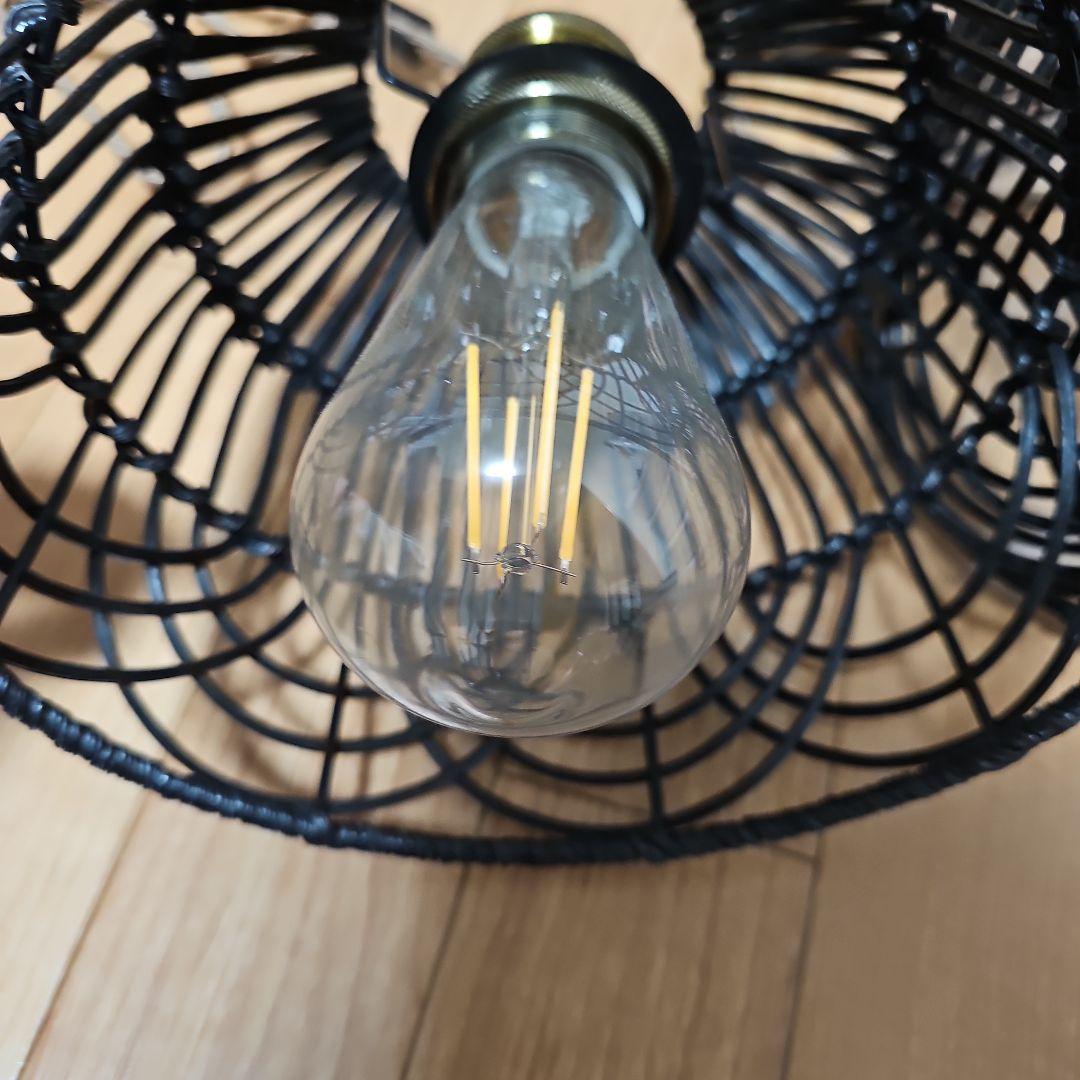 ラタン風 ペンダントライト ブラック 3個セット