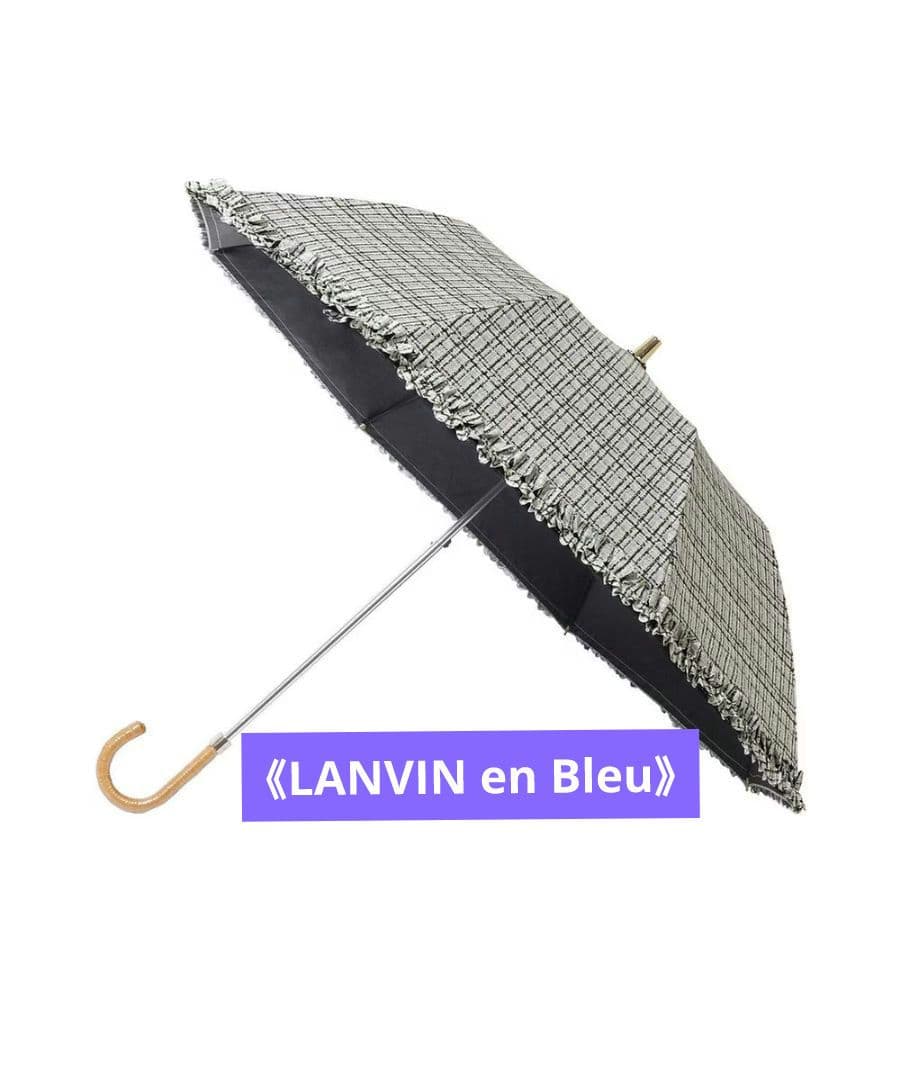 ◆タグ有新品未使用【ランバンオンブルー】晴雨兼用傘・ 日傘・遮光 遮熱 UV楽折