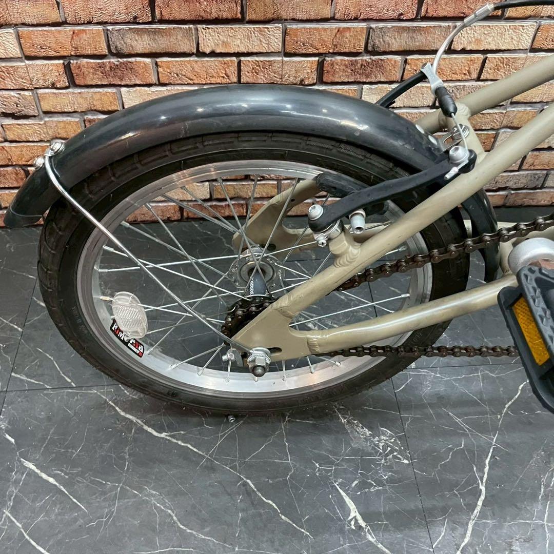 【130】折りたたみ自転車 折車 MONTE ベージュ 16インチ シングル