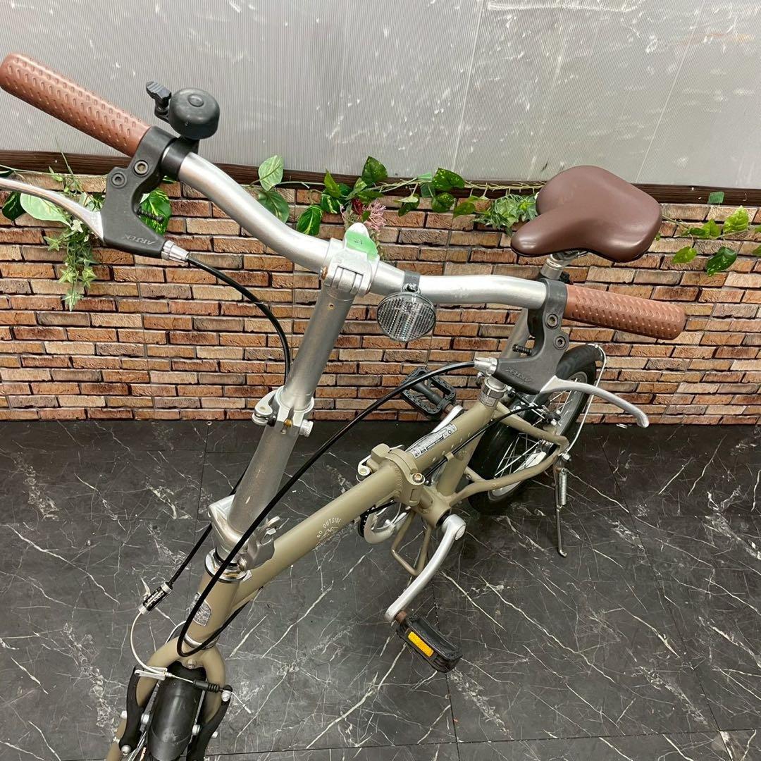 【130】折りたたみ自転車 折車 MONTE ベージュ 16インチ シングル