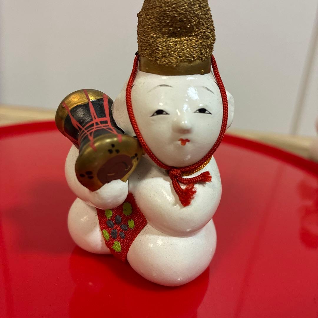 雛道具　御所人形　雅楽三人