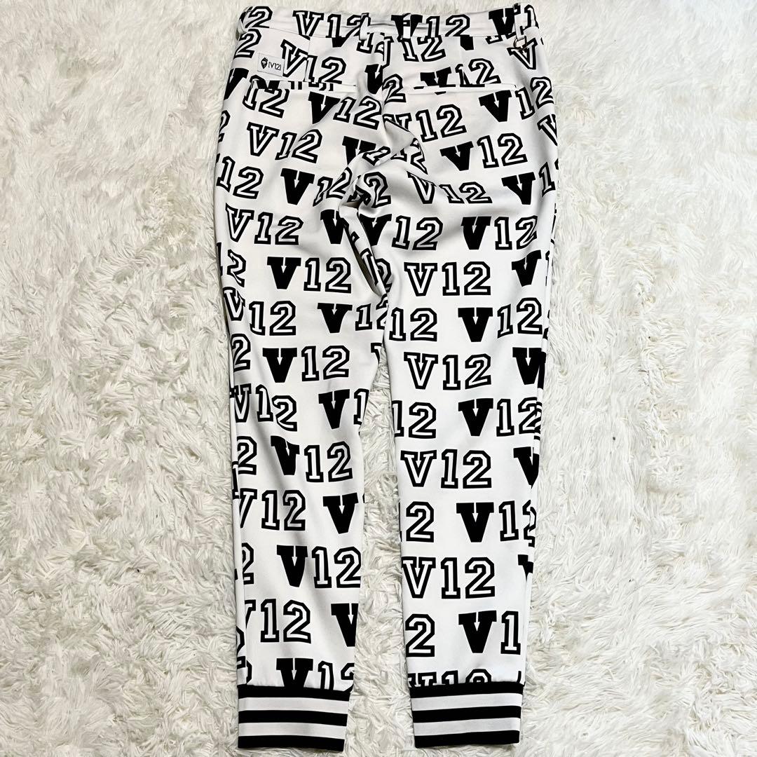 v12 ヴィトゥエルヴ セットアップ ダンボールニット　ロゴ　総柄　XL