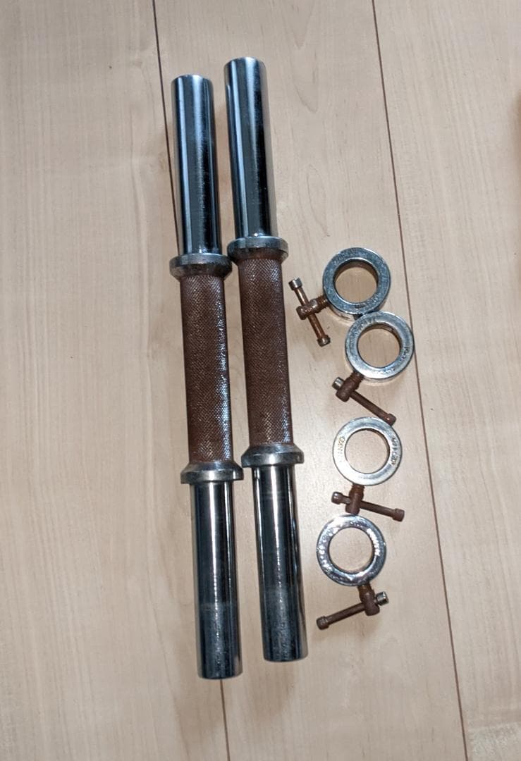 【引き取り限定】IVANKOダンベルセット【5/2.5/1.25kg/バー3組】