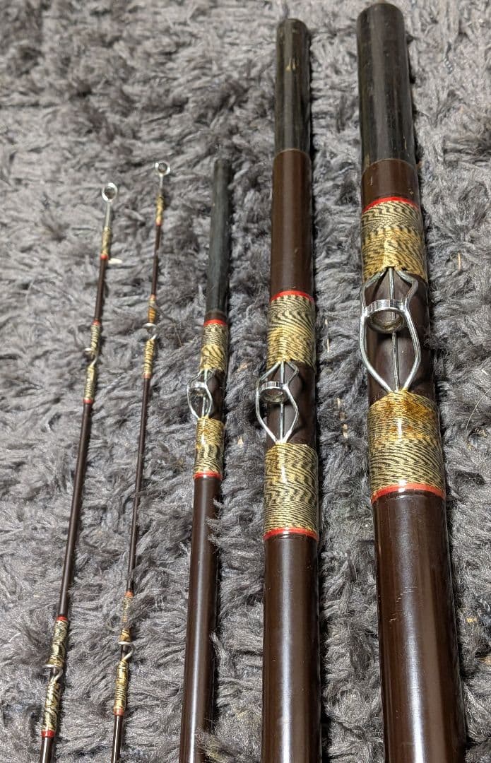 櫻井釣漁具 サクラ 御誂磯竿 金剛 4本継ぎ石鯛竿5.1m美品 穂先2本付
