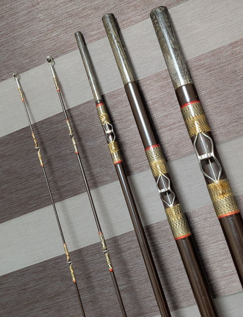 櫻井釣漁具 サクラ 御誂磯竿 金剛 4本継ぎ石鯛竿5.1m美品 穂先2本付