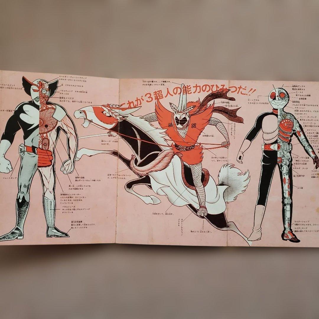 変身図鑑　仮面ライダー　超人バロム１　変身忍者嵐　昭和レトロ