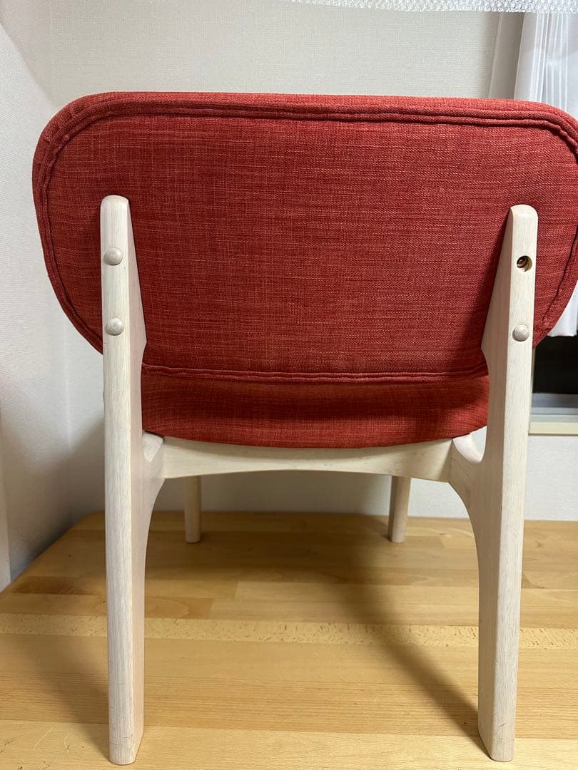 人気　リビングダイニング1人用チェア　リラックスワイド　オレンジ