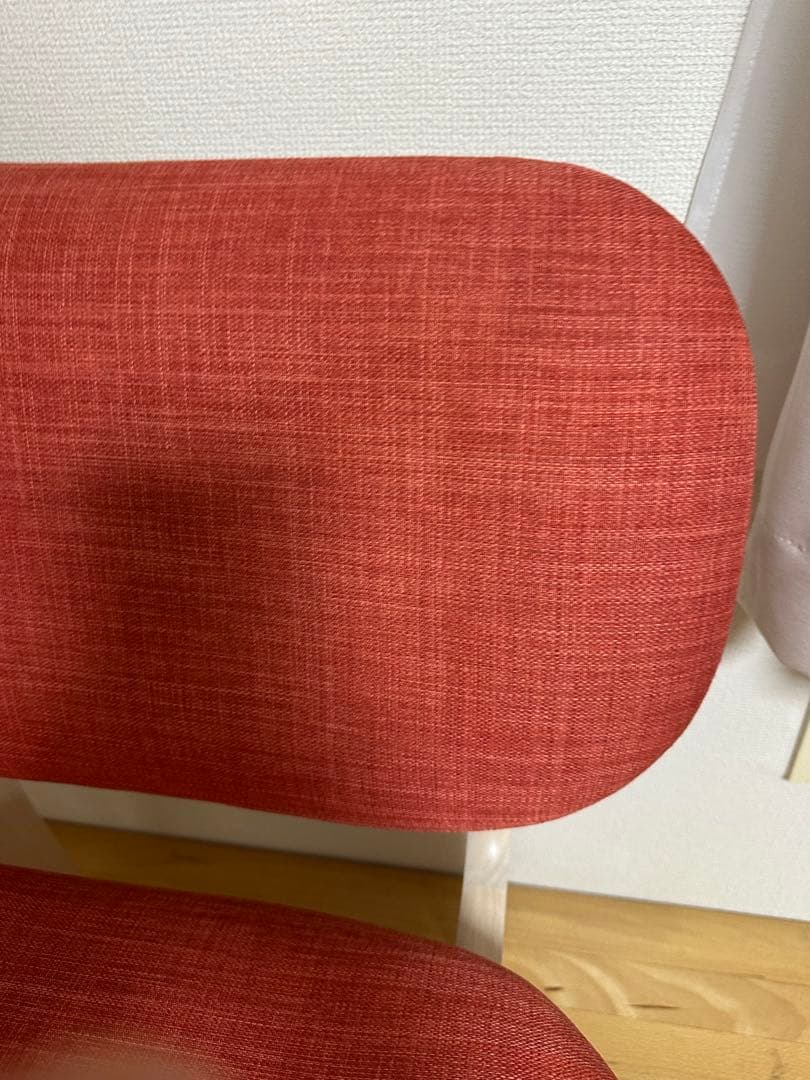 人気　リビングダイニング1人用チェア　リラックスワイド　オレンジ