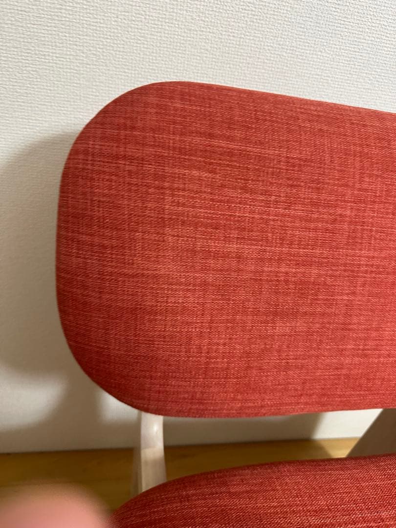 人気　リビングダイニング1人用チェア　リラックスワイド　オレンジ