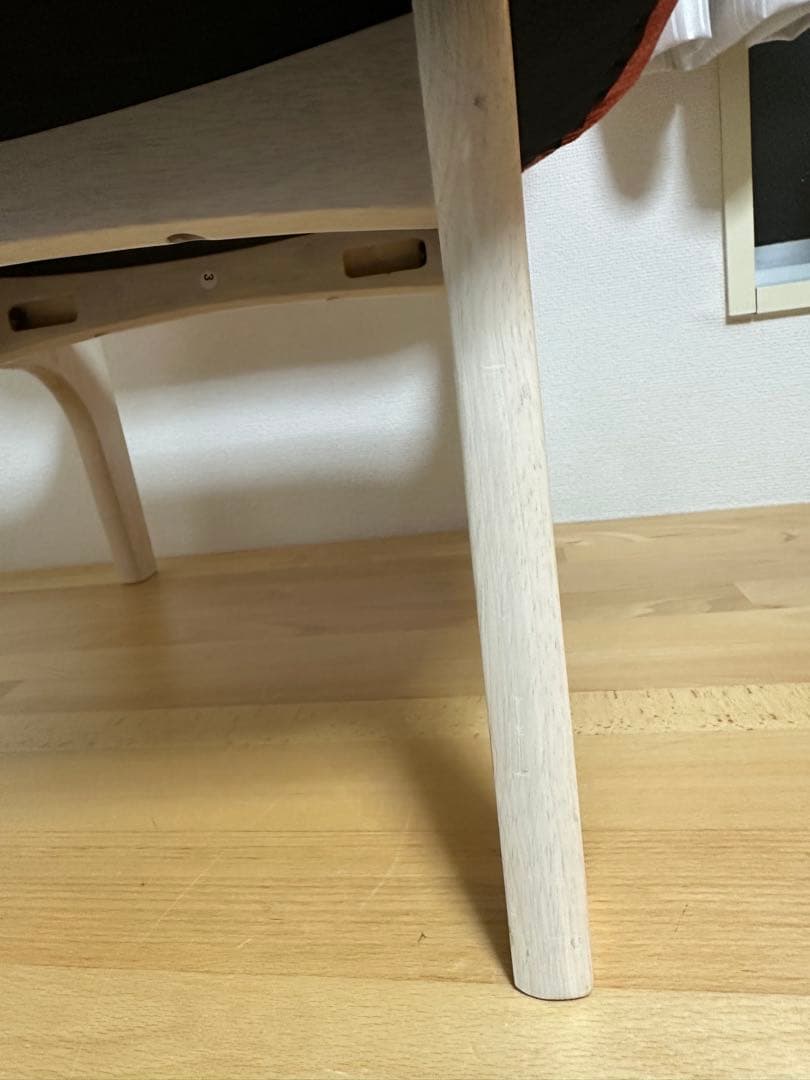 人気　リビングダイニング1人用チェア　リラックスワイド　オレンジ