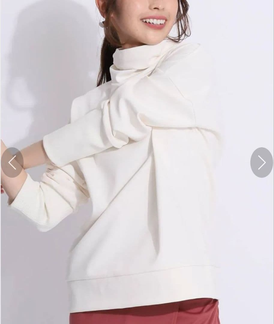 【新品タグ付】ANSUNESS♡袖リブ切替裏微起毛オーバーサイズカットソー　M