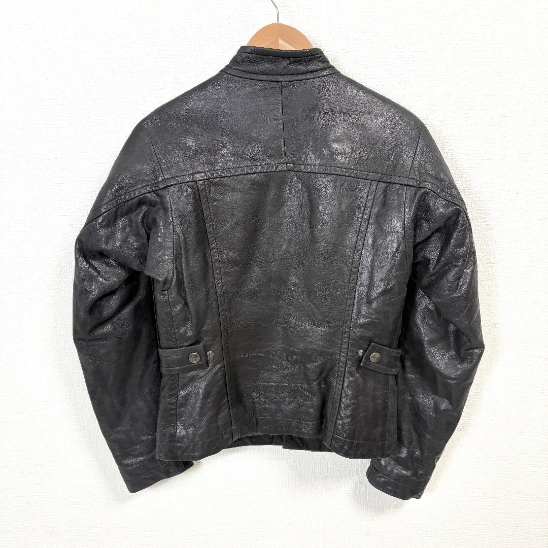 DIRK BIKKEMBERGS ライダースレザージャケット 羊皮 中綿 M