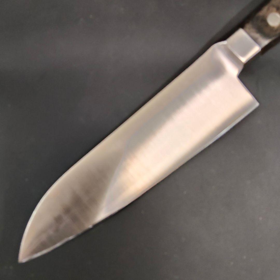 刀舟　SS超鋼　全鋼　鎌形　三徳包丁　本刃付け　新品未使用保管品