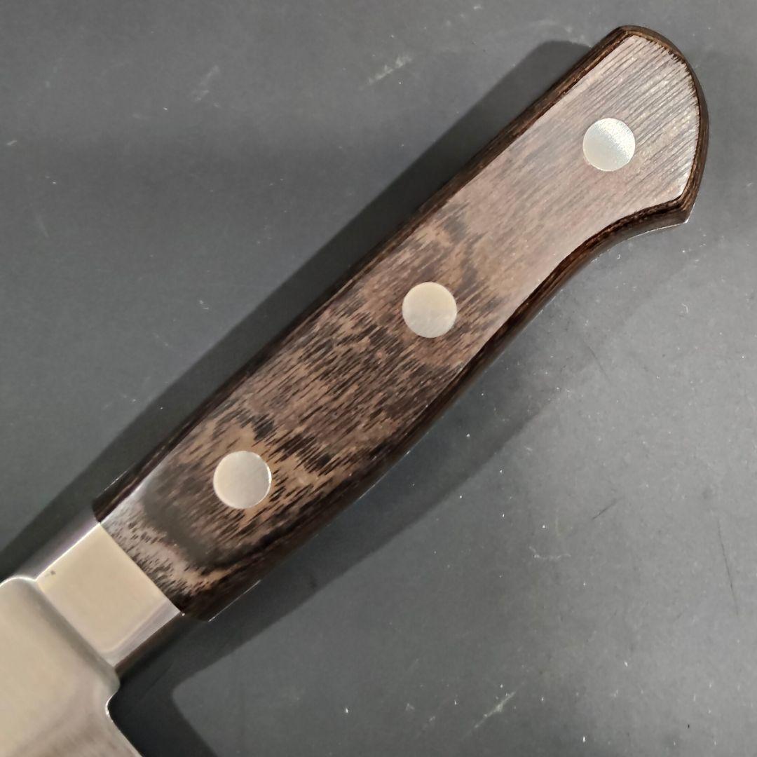 刀舟　SS超鋼　全鋼　鎌形　三徳包丁　本刃付け　新品未使用保管品