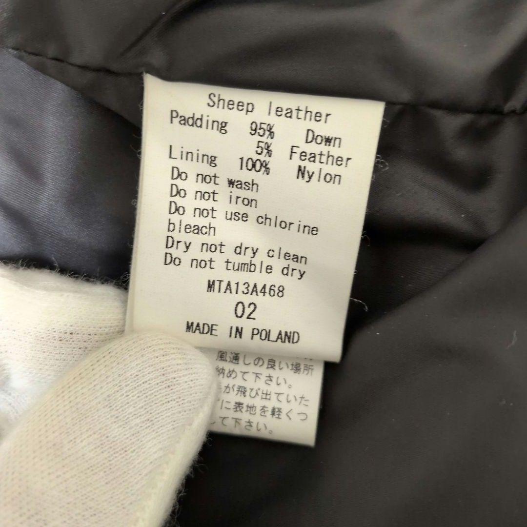 ✨極美品✨タトラス レザー ダウンベスト キルティング オールレザー ロゴ 羊革