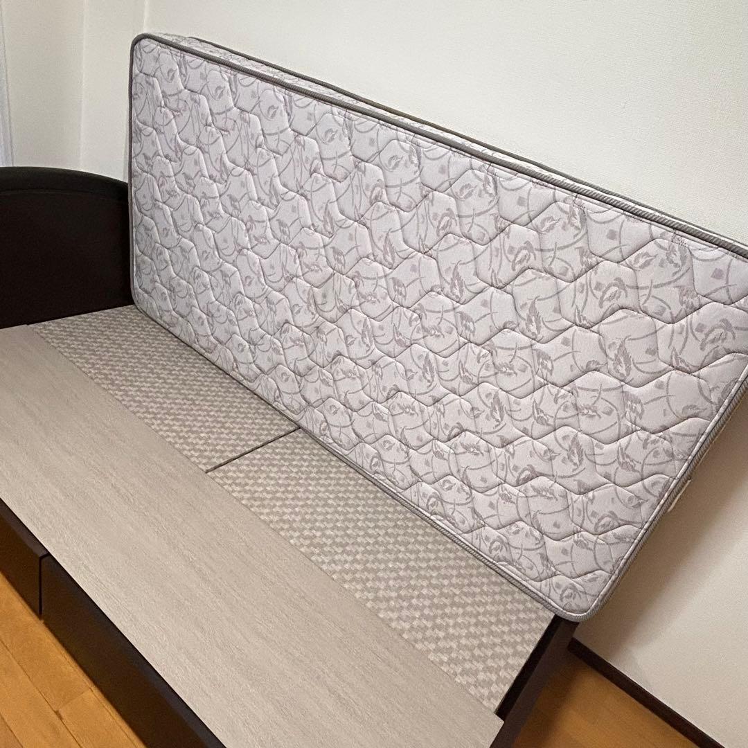 【美品✨】フランスベッド　シングル　マットレス　ベッドフレーム付き