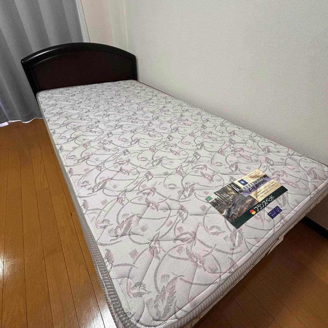 【美品✨】フランスベッド　シングル　マットレス　ベッドフレーム付き