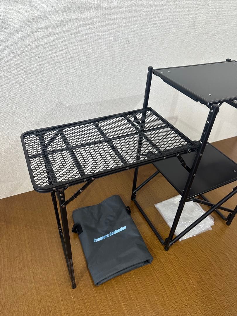 キャンパーズコレクション ブラック タフライト シェルフ 3段