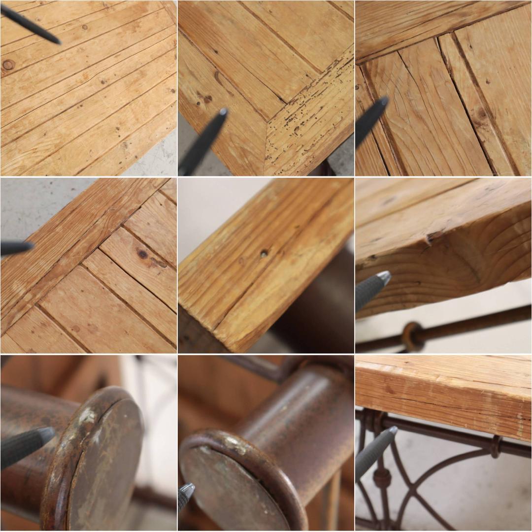 値下メキシコ製 パイン古木 センターテーブル 120cm ローテーブルクラシカル