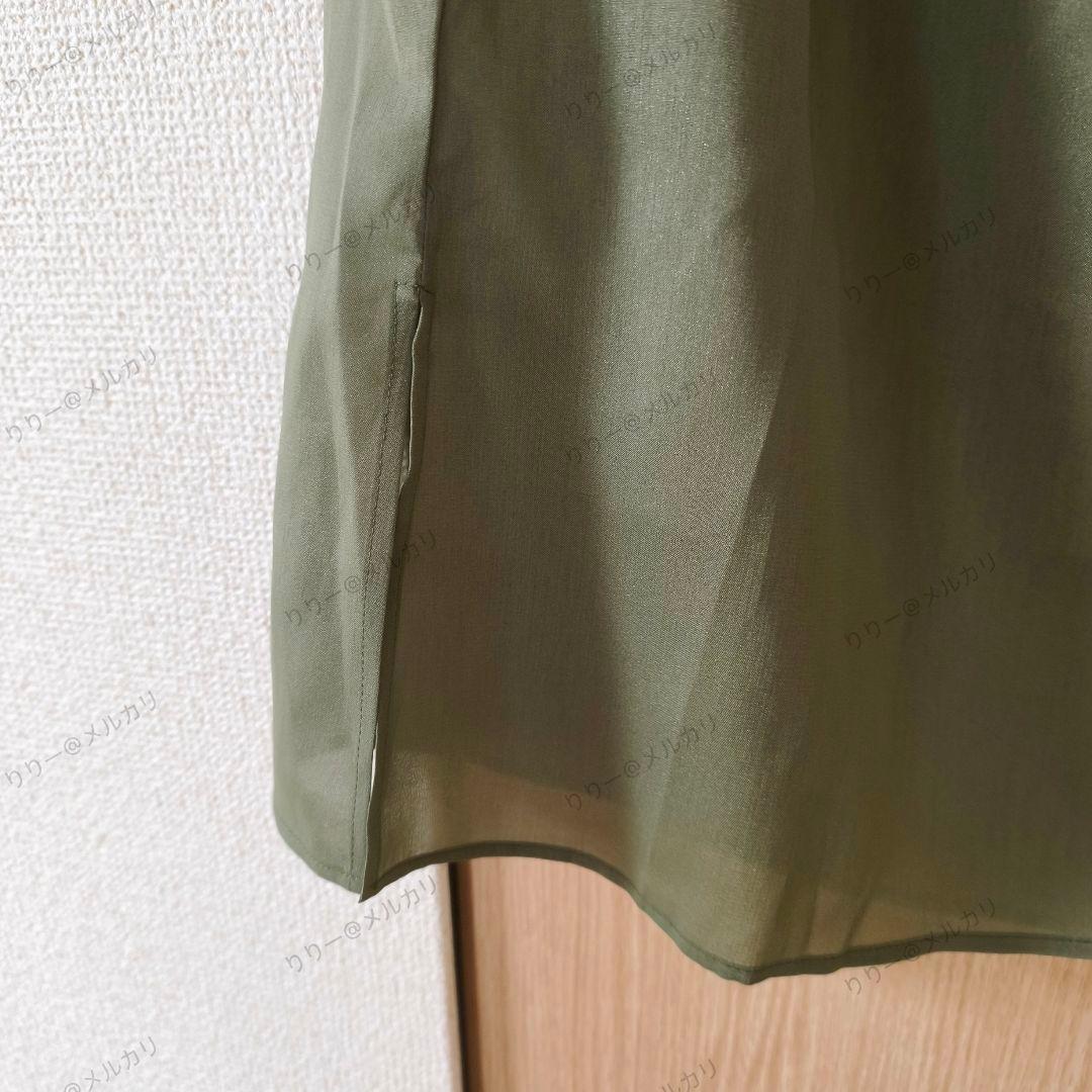 美品・現行品　BALLSEY　クリスピージャージーティアードワンピース　カーキ