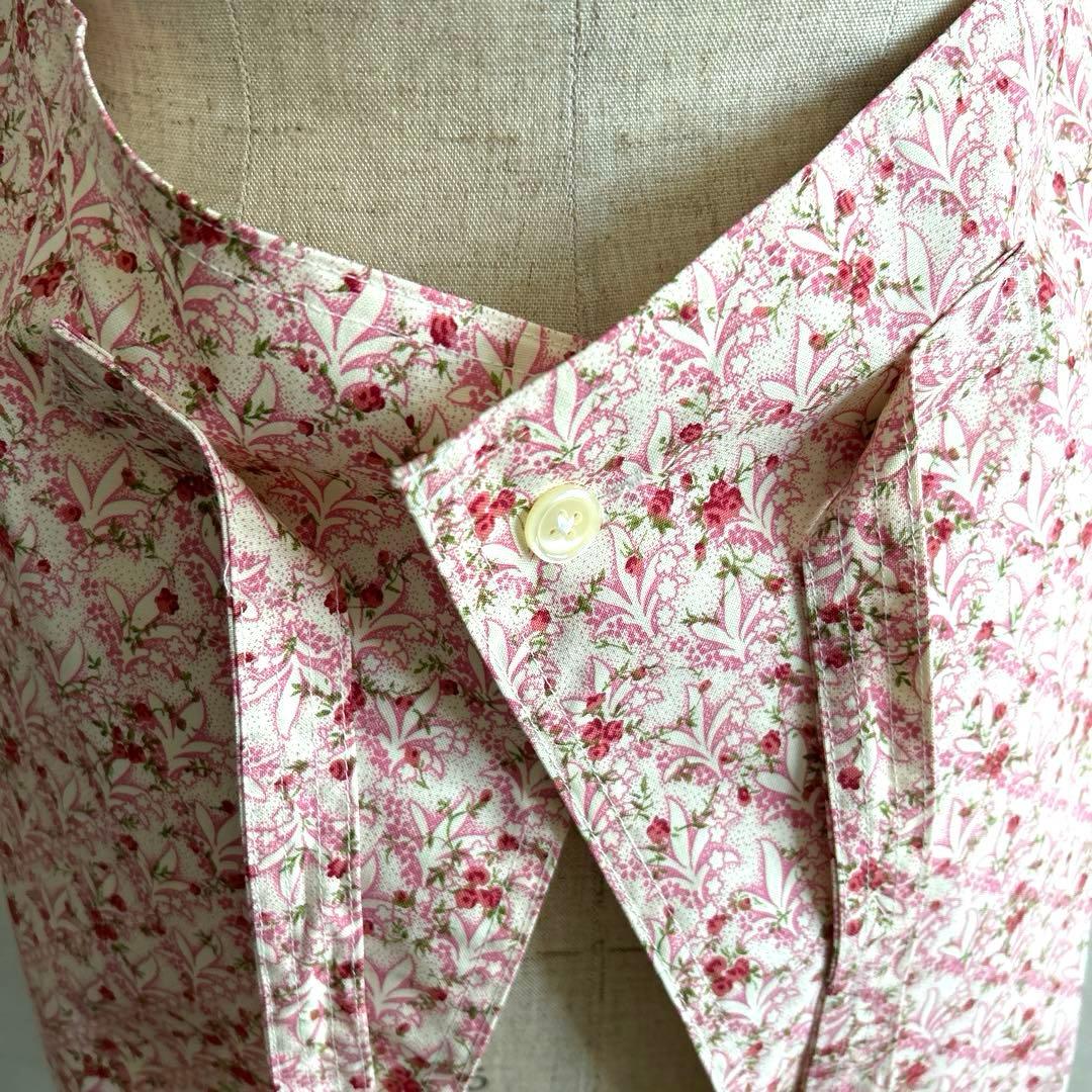 【未使用品】ラルフローレン　花柄エプロン　ピンク　綿100%