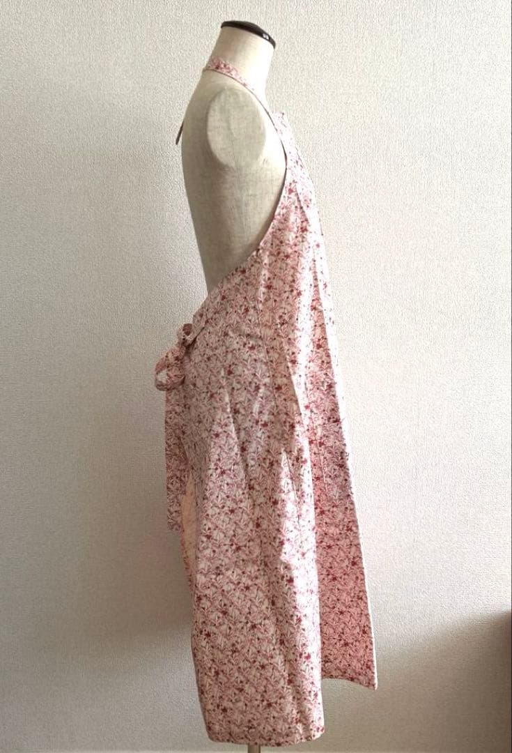 【未使用品】ラルフローレン　花柄エプロン　ピンク　綿100%
