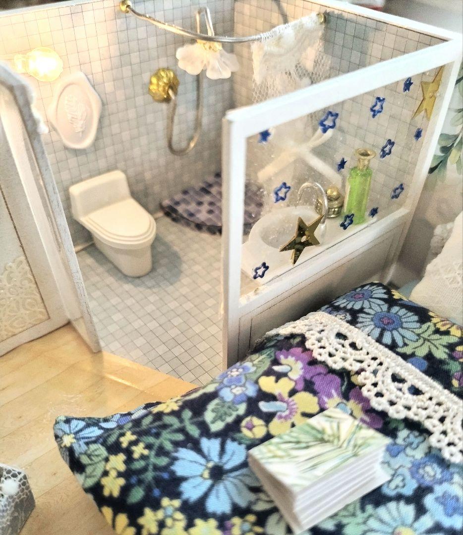 *完成品*ドールハウス 2階建て クリスマス ピアノ ホール 防塵カバー付