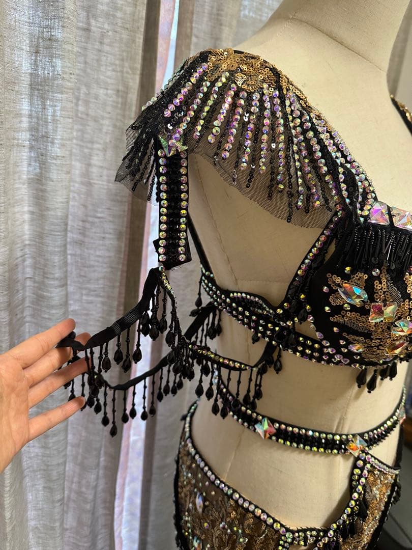 ゴージャスブラックベリーダンス衣装 オーダーメイド