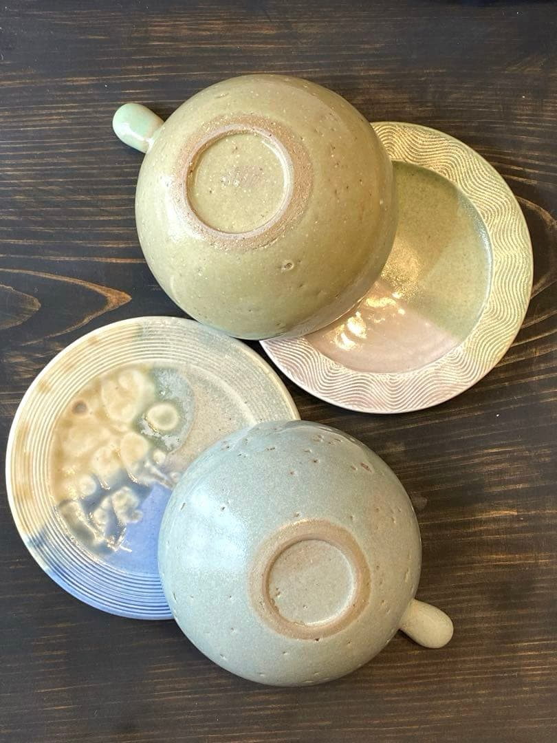 竹村良訓　スープカップ　２つ　貴重　とんすい　カフェオレボウル　一点もの　作家