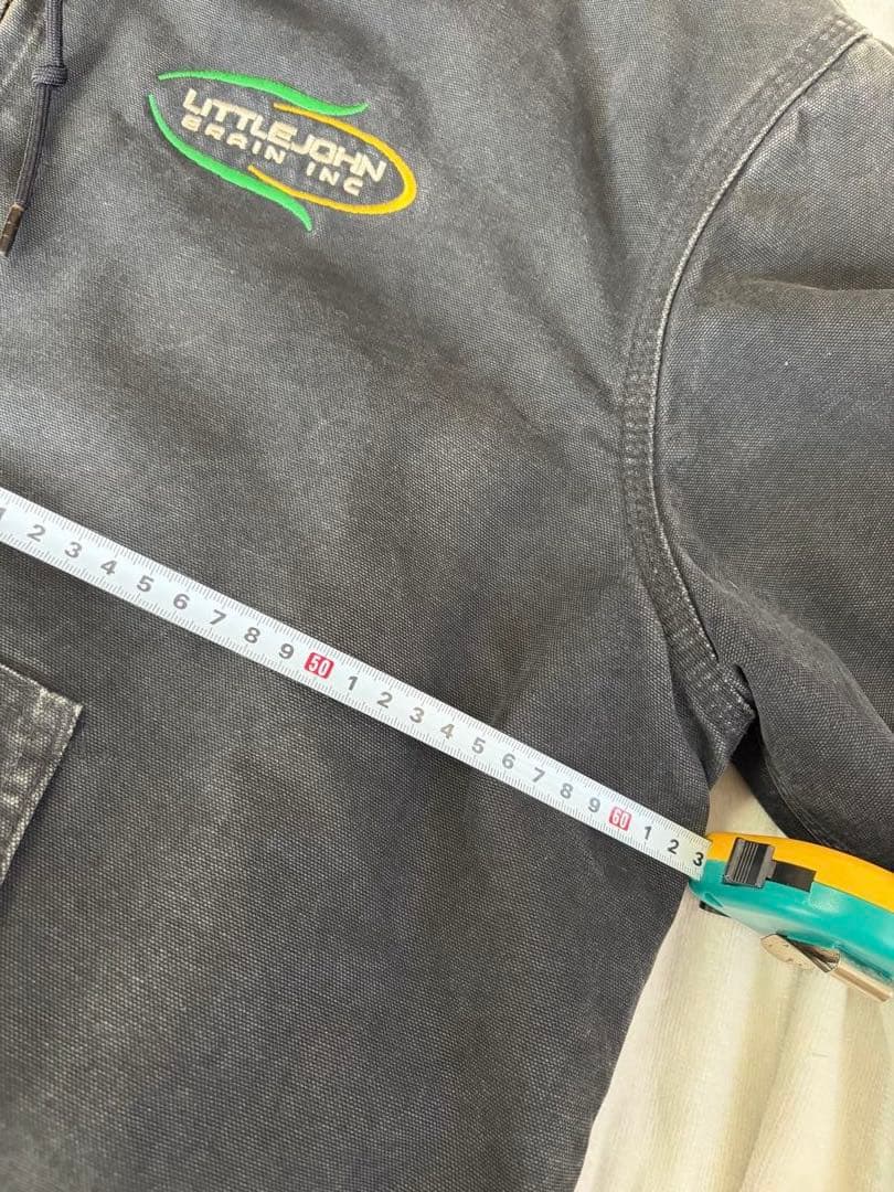 Carhartt アクティブジャケット フェード　企業刺繍入り　ブラック