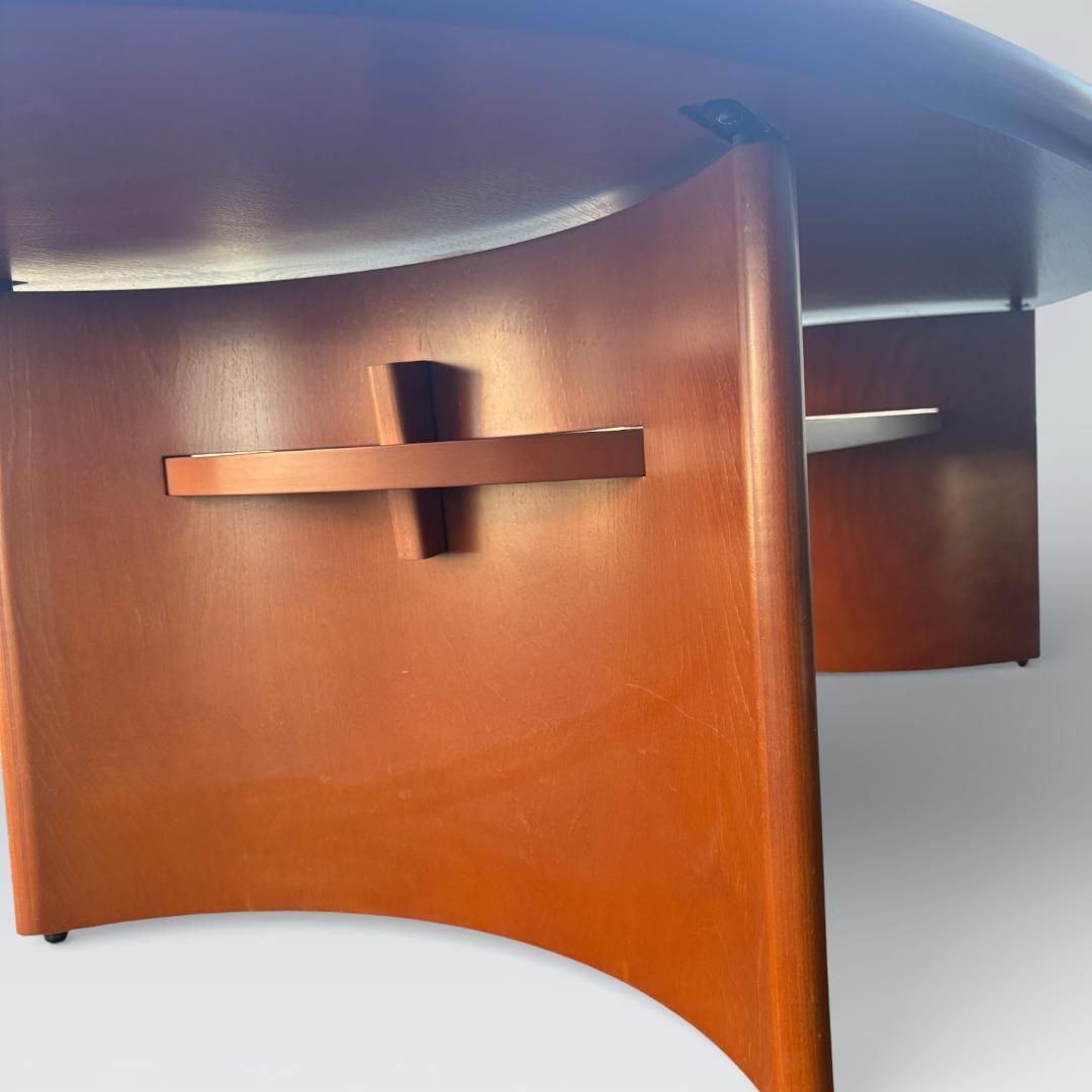 【期間限定セール】HUKLA リビングテーブル オーバル 木目 140cm