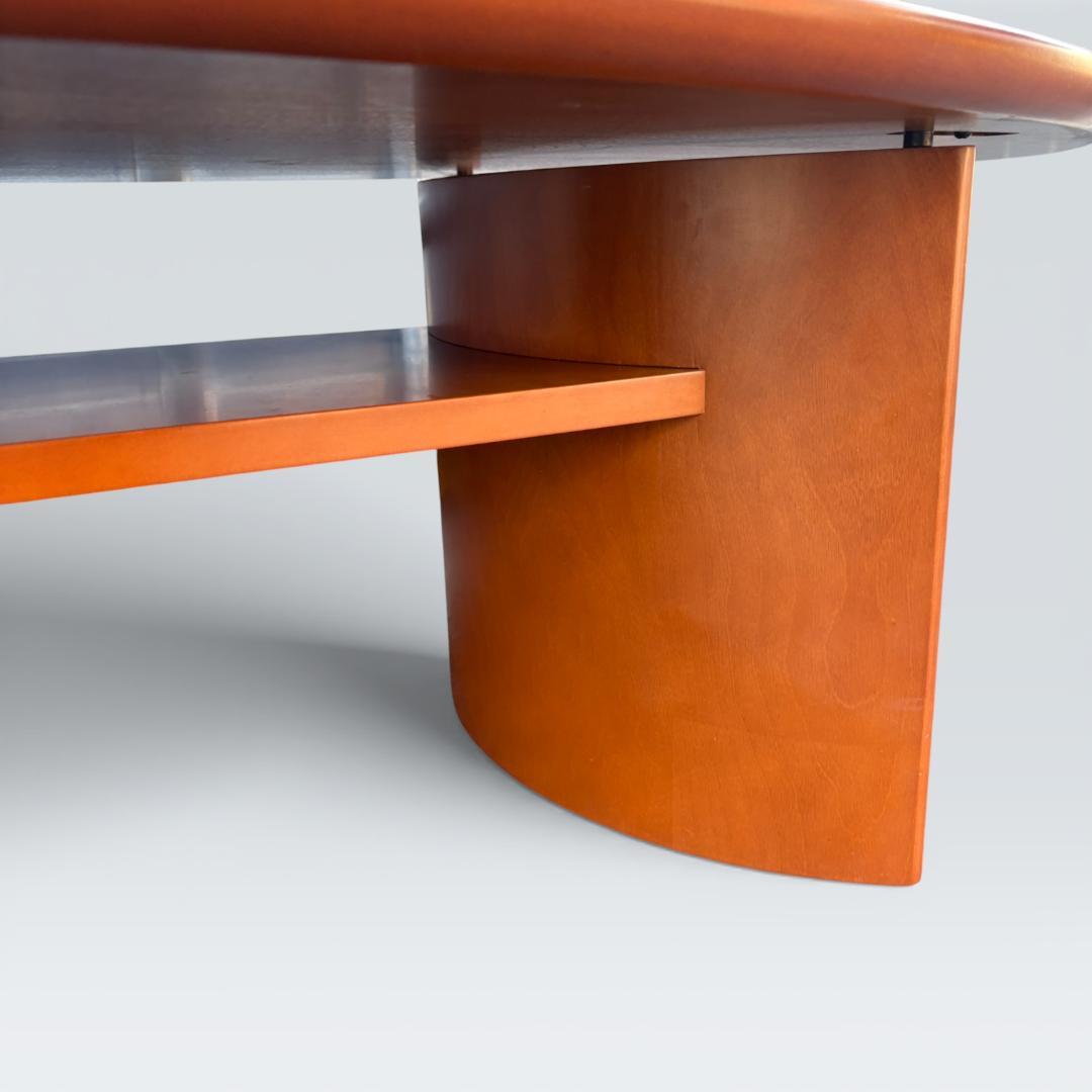 【期間限定セール】HUKLA リビングテーブル オーバル 木目 140cm