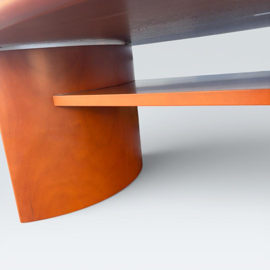 【期間限定セール】HUKLA リビングテーブル オーバル 木目 140cm