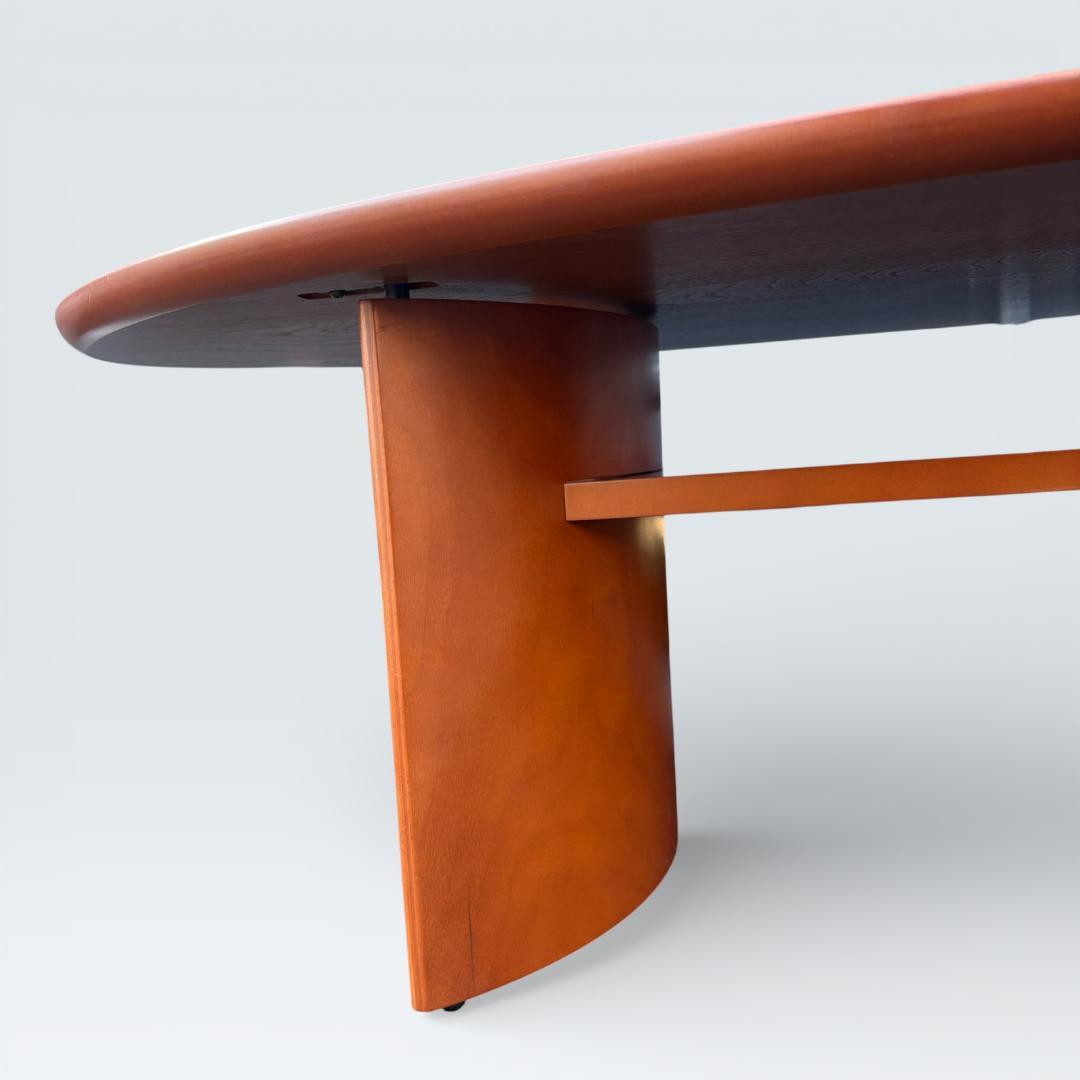 【期間限定セール】HUKLA リビングテーブル オーバル 木目 140cm