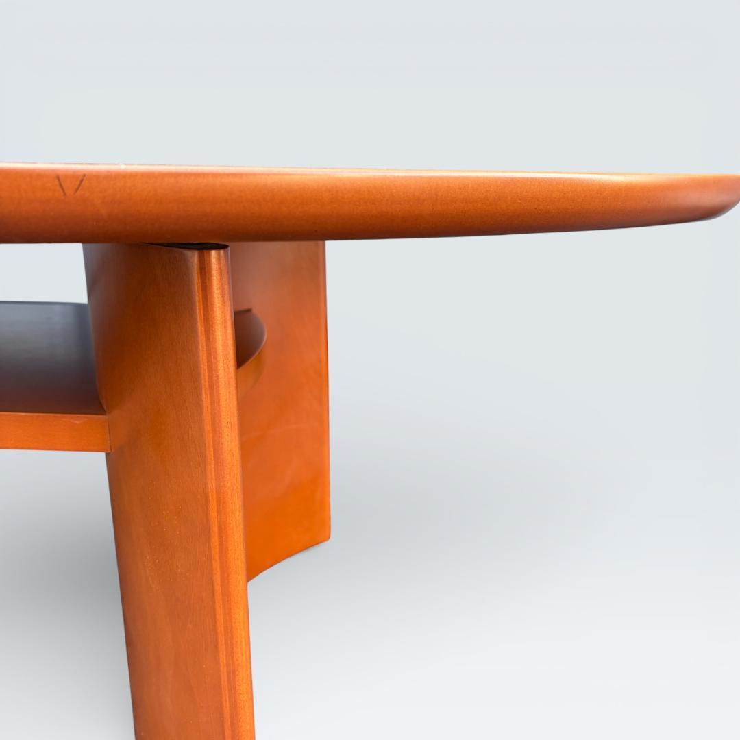 【期間限定セール】HUKLA リビングテーブル オーバル 木目 140cm